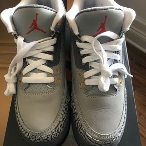 Nike Air Jordan 3 Retro GS “Cool Grey” Silver Sport Red